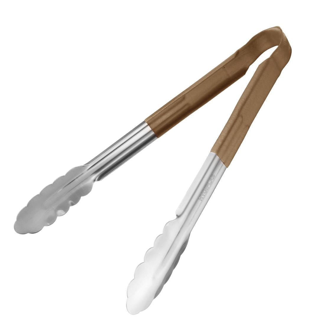 Hygiplas Colour Coded Brown Serving Tongs 300mm - CB158 Hygiplas