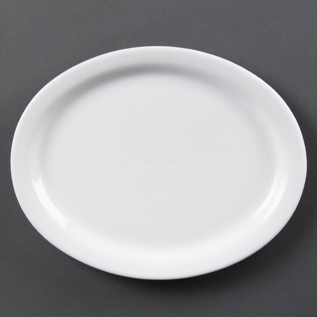 Olympia Whiteware Oval Platters 250mm (Pack of 6) - CB477 Plates Olympia