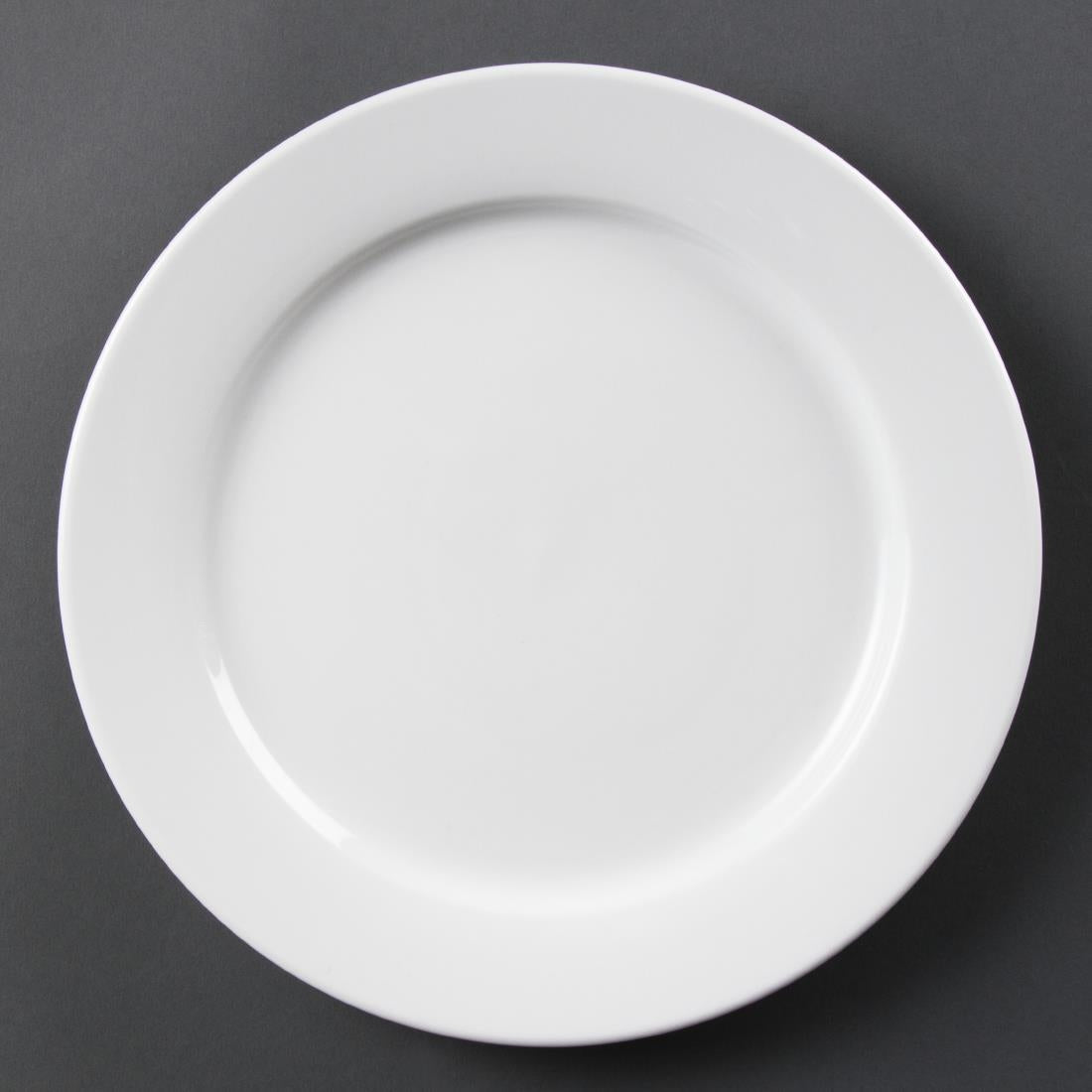 Olympia Whiteware Wide Rimmed Plates 280mm (Pack of 6) - CB482 Plates Olympia