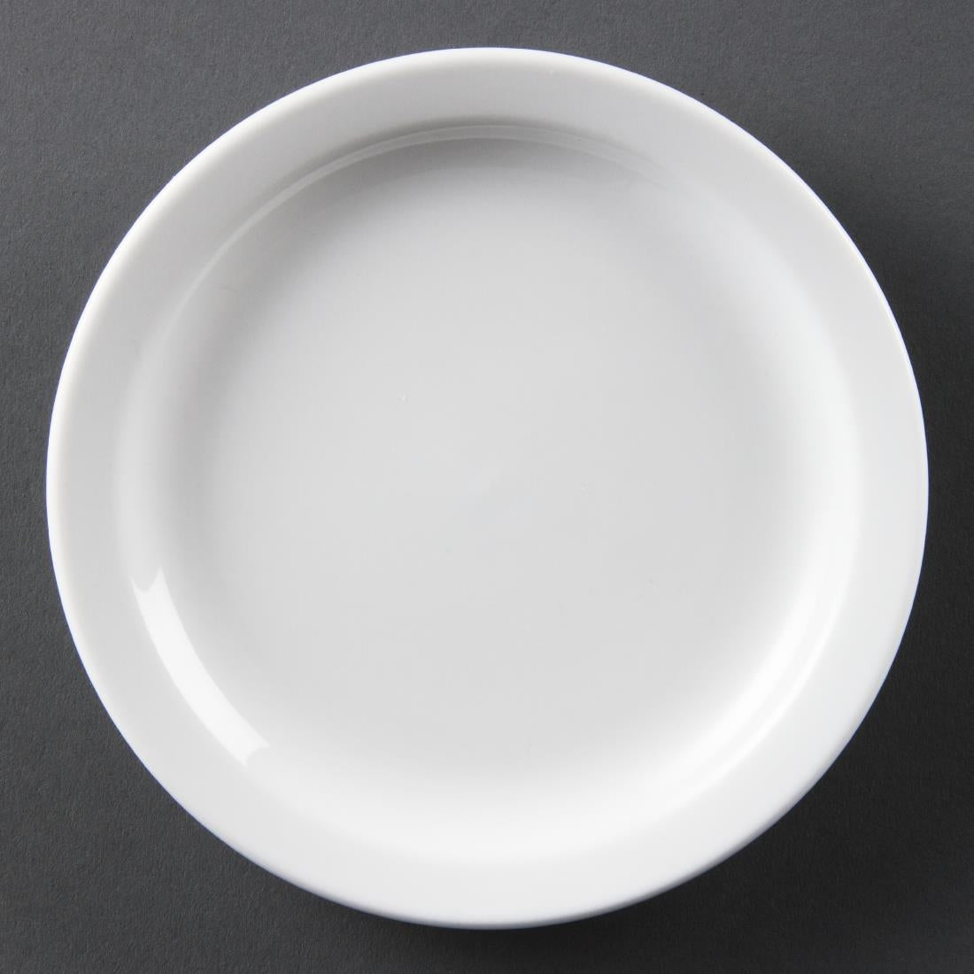 Olympia Whiteware Narrow Rimmed Plates 150mm (Pack of 12) - CB486 Plates Olympia