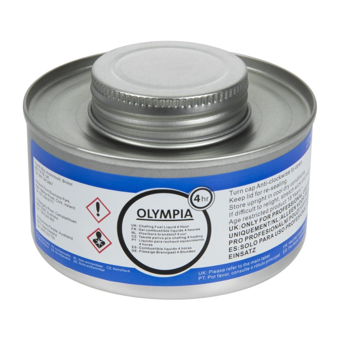 Olympia Liquid Chafing Fuel With Wick 4 Hour (Pack of 12) - CB734 Olympia