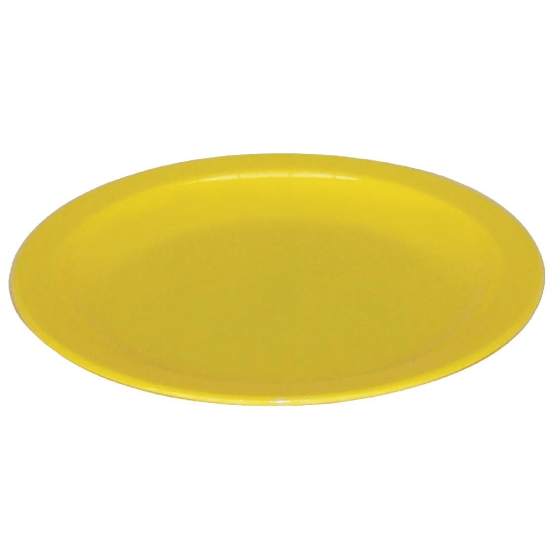Olympia Kristallon Polycarbonate Plates Yellow 230mm (Pack of 12) - CB767 Plates Olympia