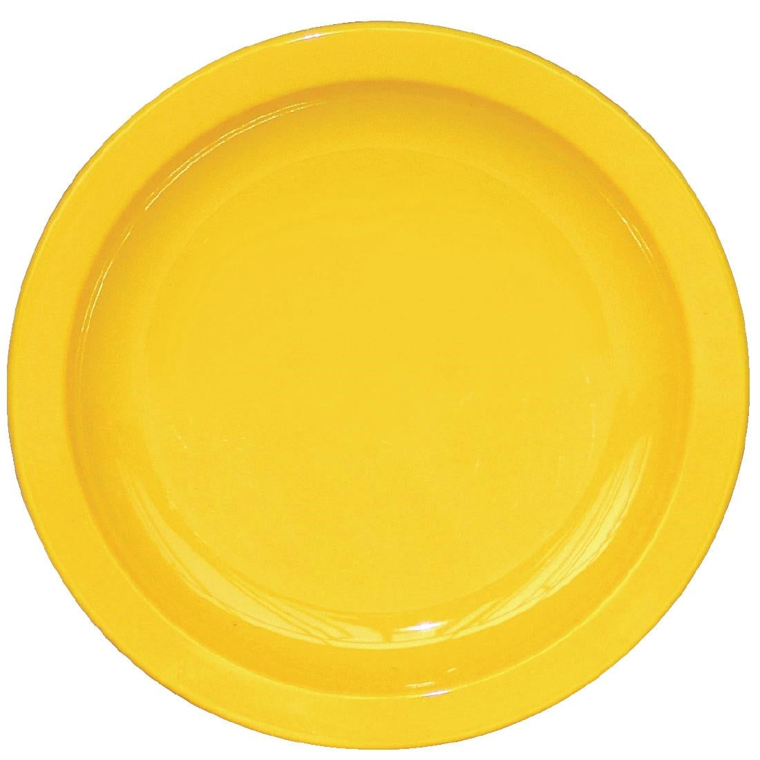 Olympia Kristallon Polycarbonate Plates Yellow 174mm (Pack of 12) - CB763 Plates Olympia