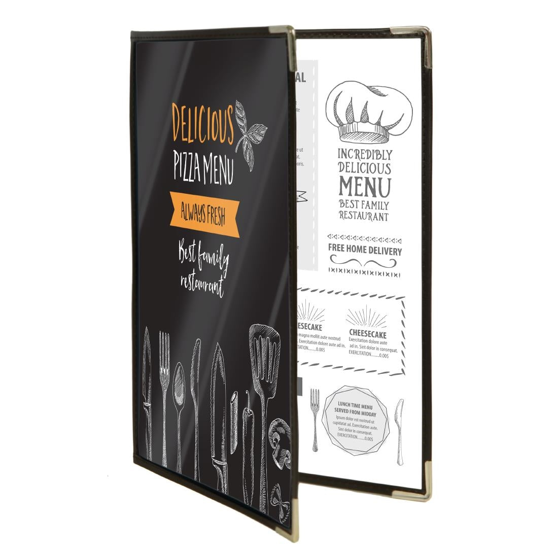 Securit Crystal Double Sided Menu Cover A4 Double (Pack of 3) - CB842 Securit