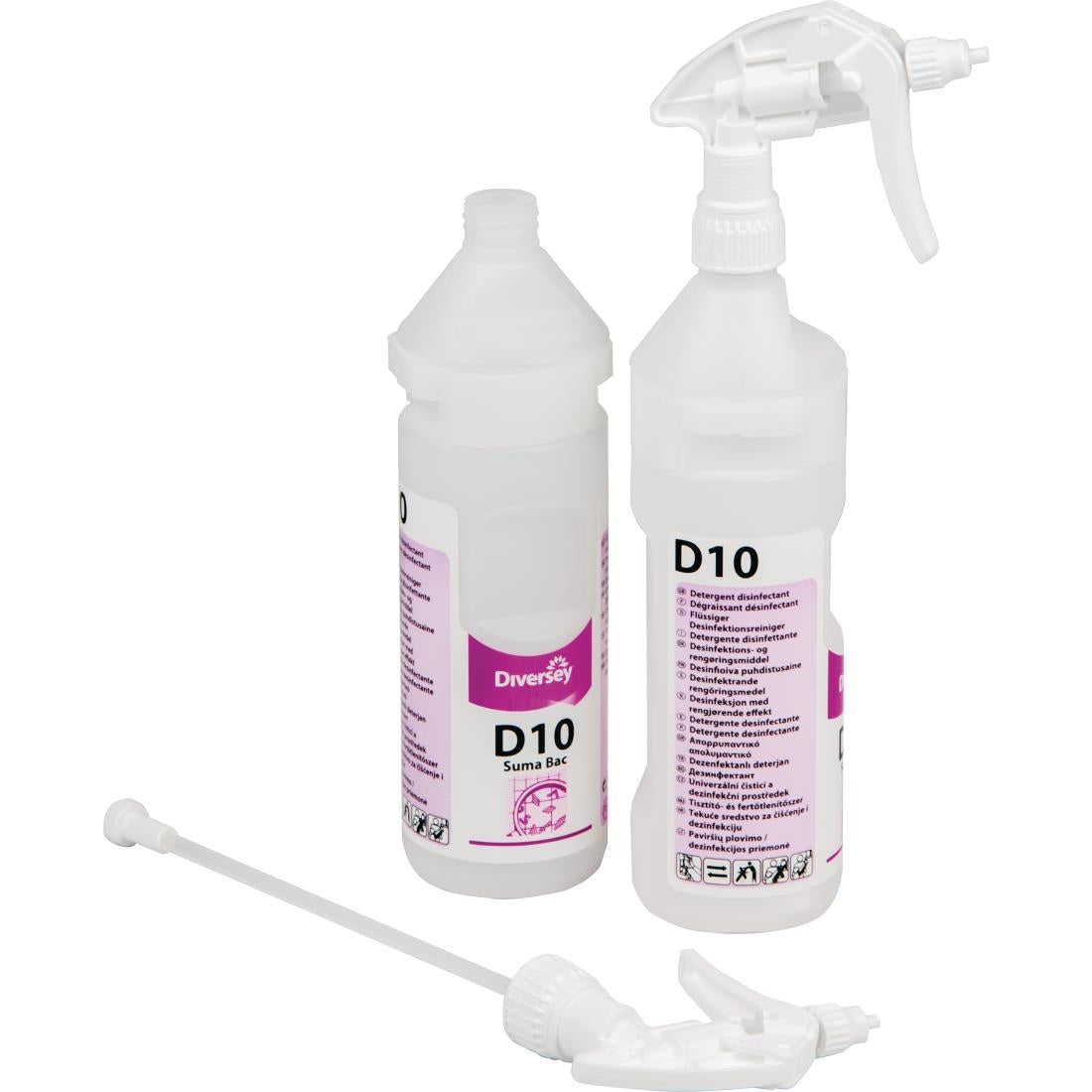 Suma D10 Cleaner and Sanitiser Refill Bottles 750ml (Pack of 2) - CC116 Diversey