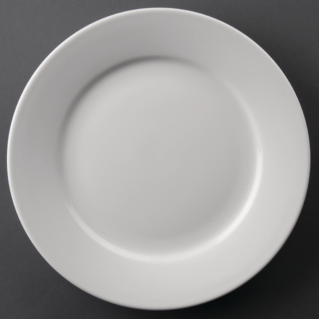 Olympia Athena Wide Rimmed Plates 228mm/9" White (Pack of 12) - CC208 Plates Olympia