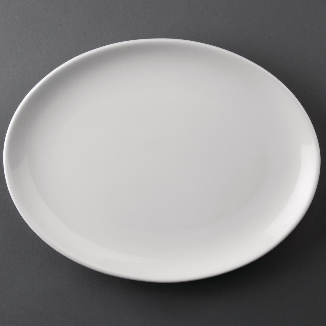 Olympia Athena Hotelware Oval Coupe Plates 254x197mm (Pack of 12) - CC211 Plates Olympia