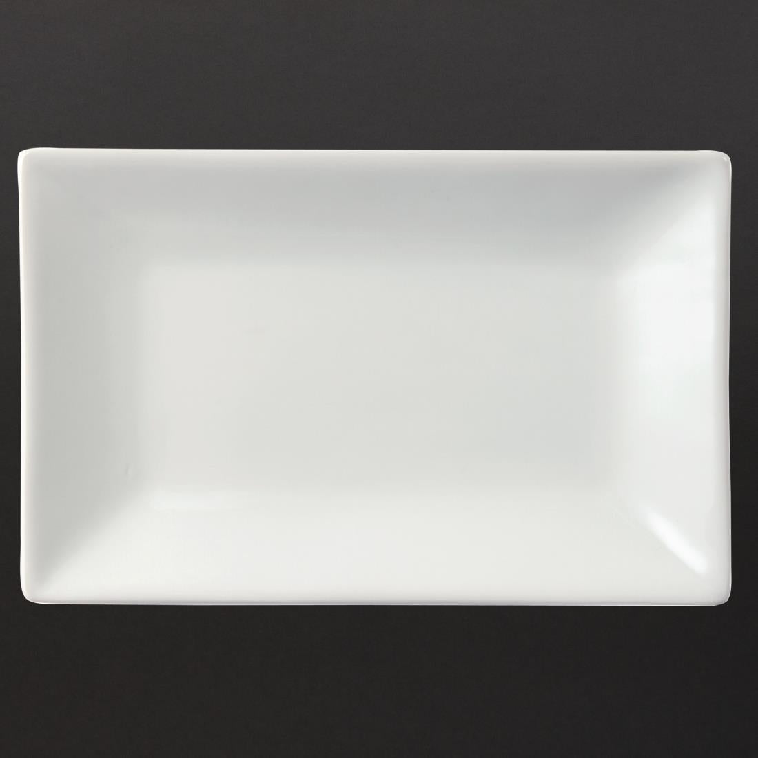 Olympia Whiteware Serving Rectangular Platters 200x 130mm (Pack of 6) - CC893 Olympia Crockery Olympia