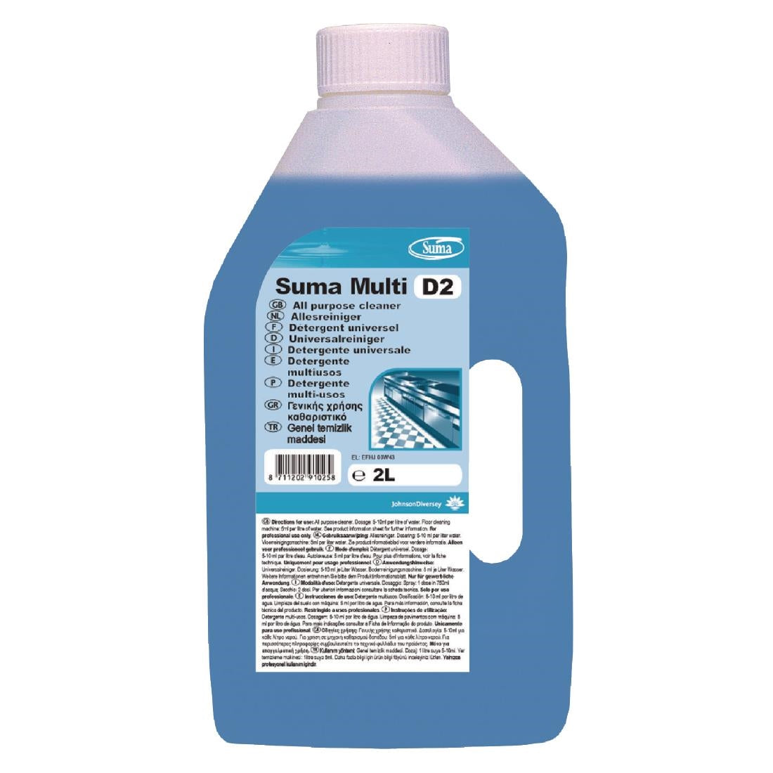 Suma Multi D2 All-Purpose Cleaner Concentrate 2Ltr - CX801 Diversey