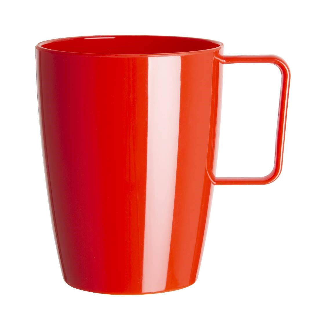 Olympia Kristallon Polycarbonate Handled Beakers Red 348.7ml (Pack of 12) - CE289 Melamine and Polycarbonate Olympia