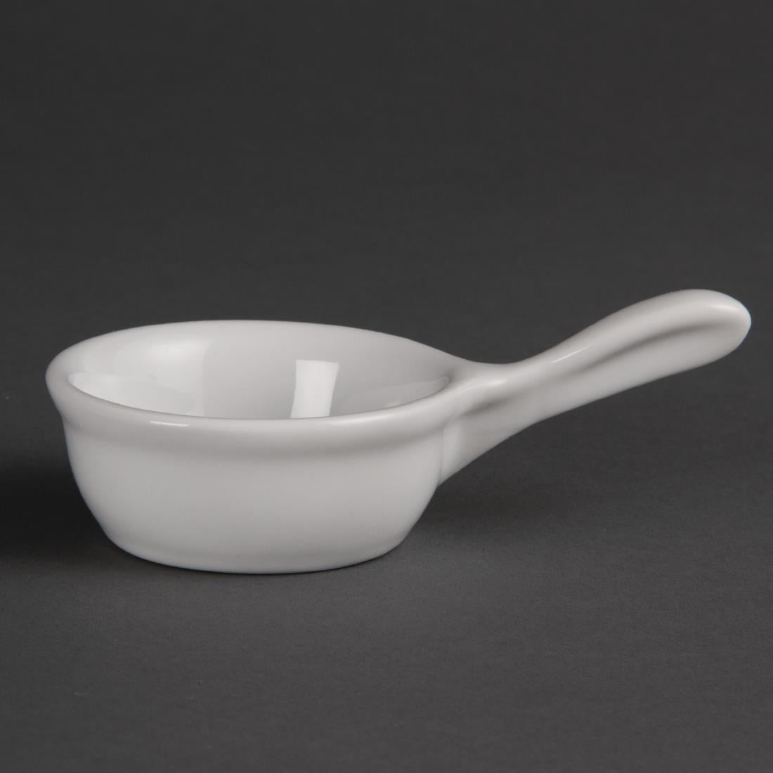 Olympia Whiteware Miniature Pan Shaped Bowls 35ml 1.2oz (Pack of 12) - CE544 Bowls Olympia