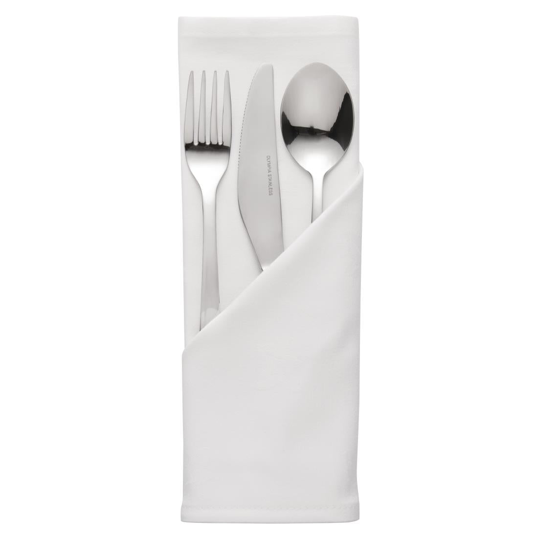 Occasions Polyester Napkins White (Pack of 10) - HB560 Mitre Essentials