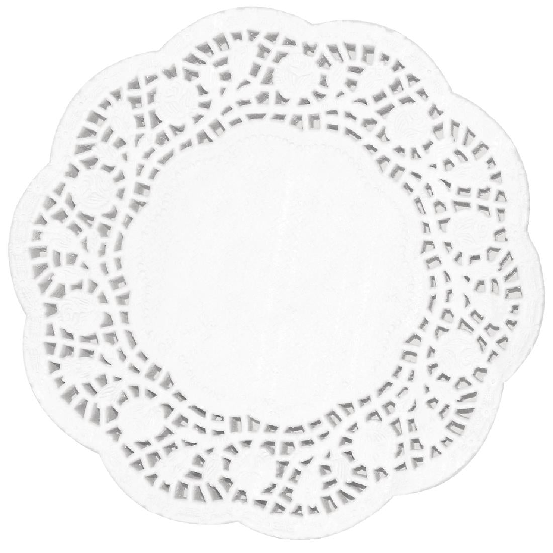 Olympia Round Paper Doilies 100mm (Pack of 250) - CE990 Pastry Doilies Olympia