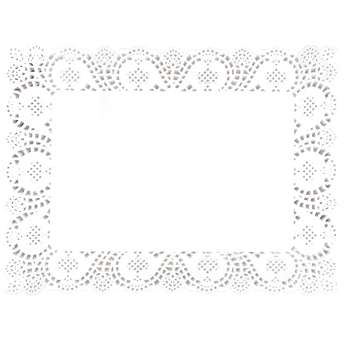 Olympia Rectangular Paper Doilies 400mm (Pack of 250) - CE994 Pastry Doilies Olympia