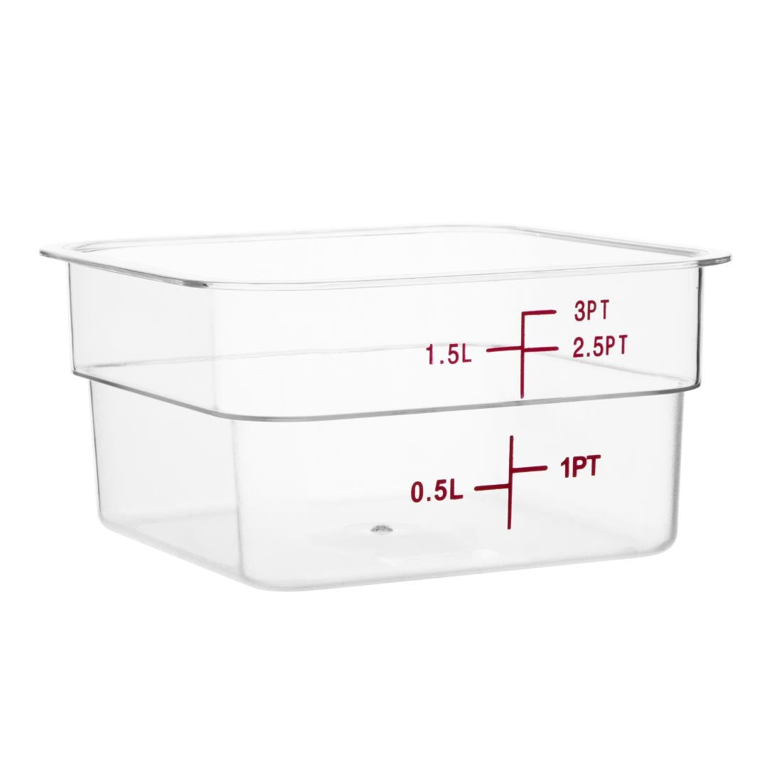 Hygiplas Polycarbonate Square Storage Container 1.5Ltr - CF020 Hygiplas