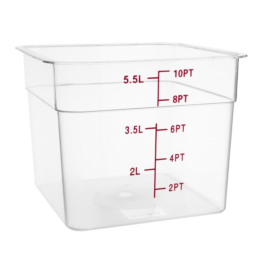 Hygiplas Polycarbonate Square Storage Container 5.5Ltr - CF022 Hygiplas