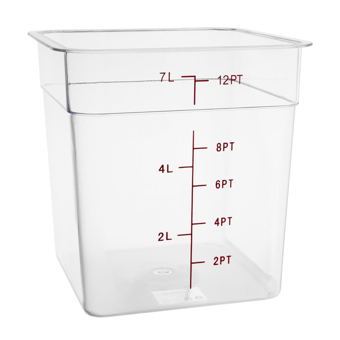 Hygiplas Polycarbonate Square Storage Container 7Ltr - CF023 Hygiplas