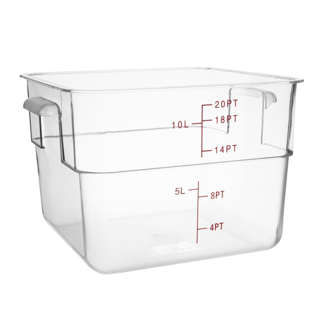 Hygiplas Polycarbonate Square Storage Container 10Ltr - CF024 Hygiplas