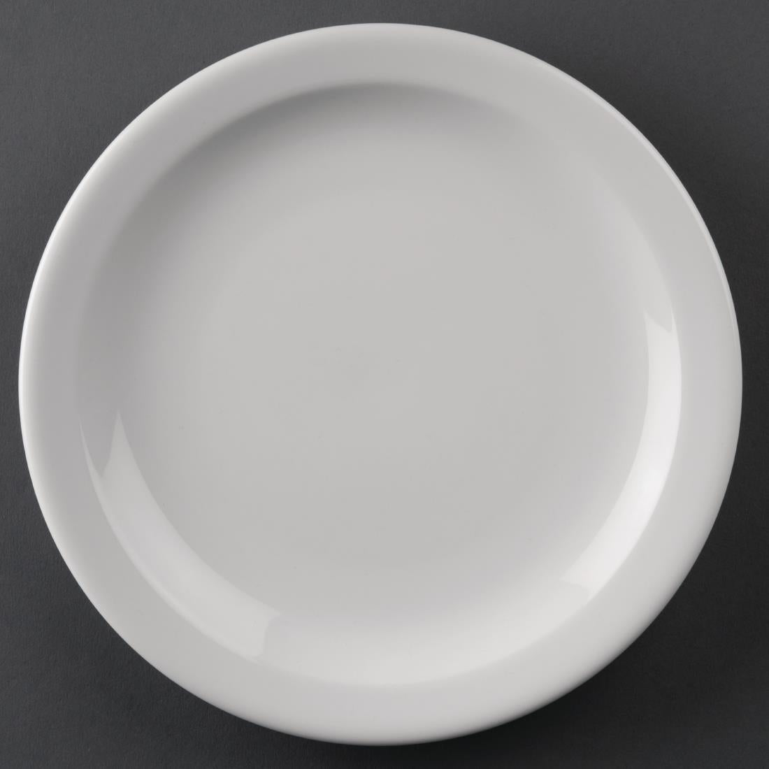 Olympia Athena Narrow Rimmed Plates 205mm/8" (Pack of 12) - CF362 Plates Olympia