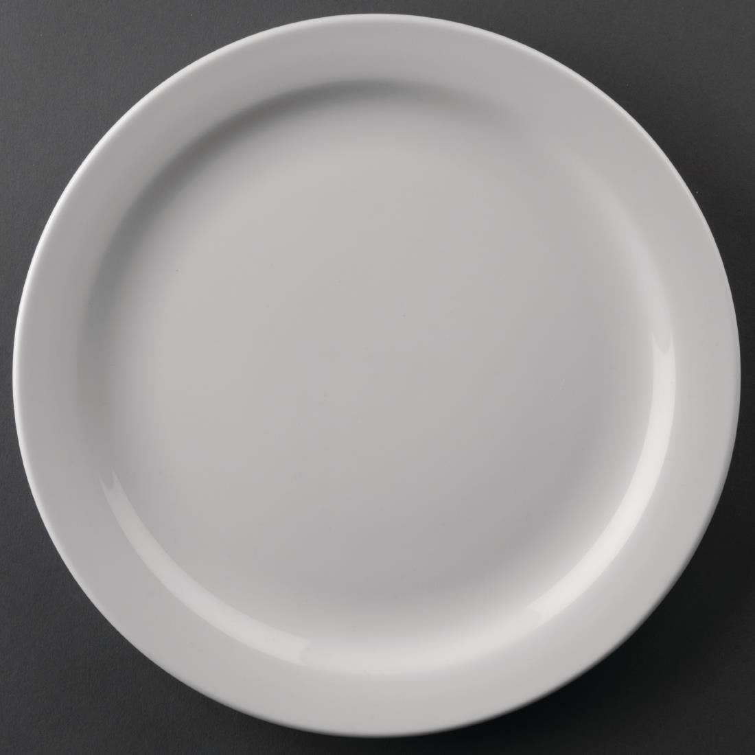 Olympia Athena Narrow Rimmed Plates 226mm/9" (Pack of 12) - CF363 Plates Olympia
