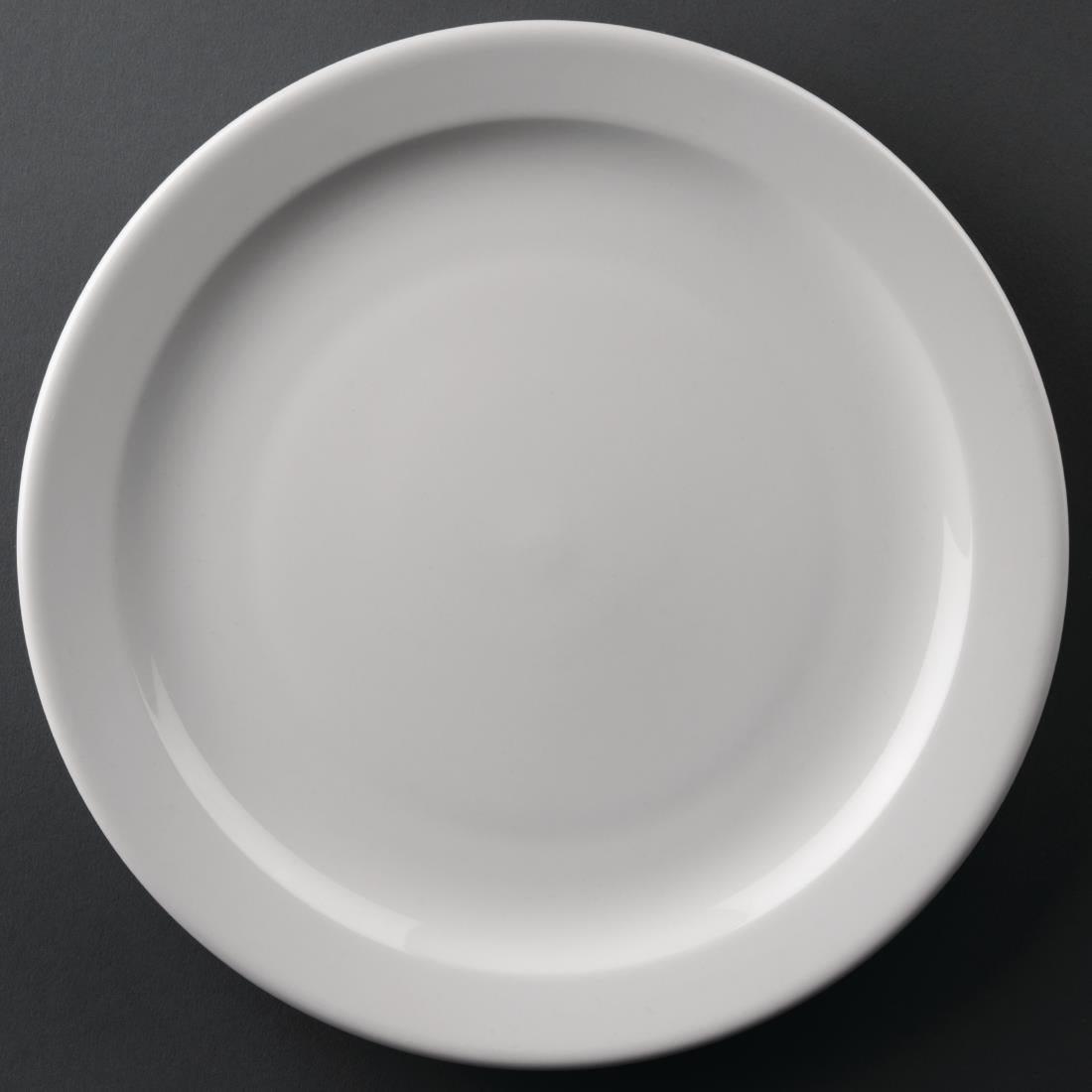 Olympia Athena Narrow Rimmed Plates 254mm/10" (Pack of 12) - CF364 Plates Olympia