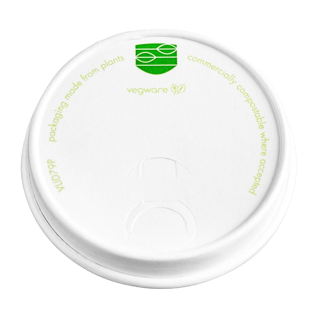 Vegware Compostable 79-Series Paper Hot Cup Lid (Pack of 1000) - CF888 Disposable Cups Vegware