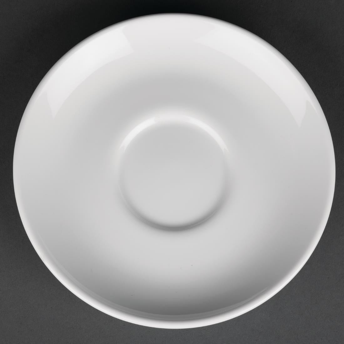 Royal Porcelain Classic White Cappuccino Saucers 150mm (Pack of 12) - CG031 Royal Porcelain Crockery Royal Porcelain