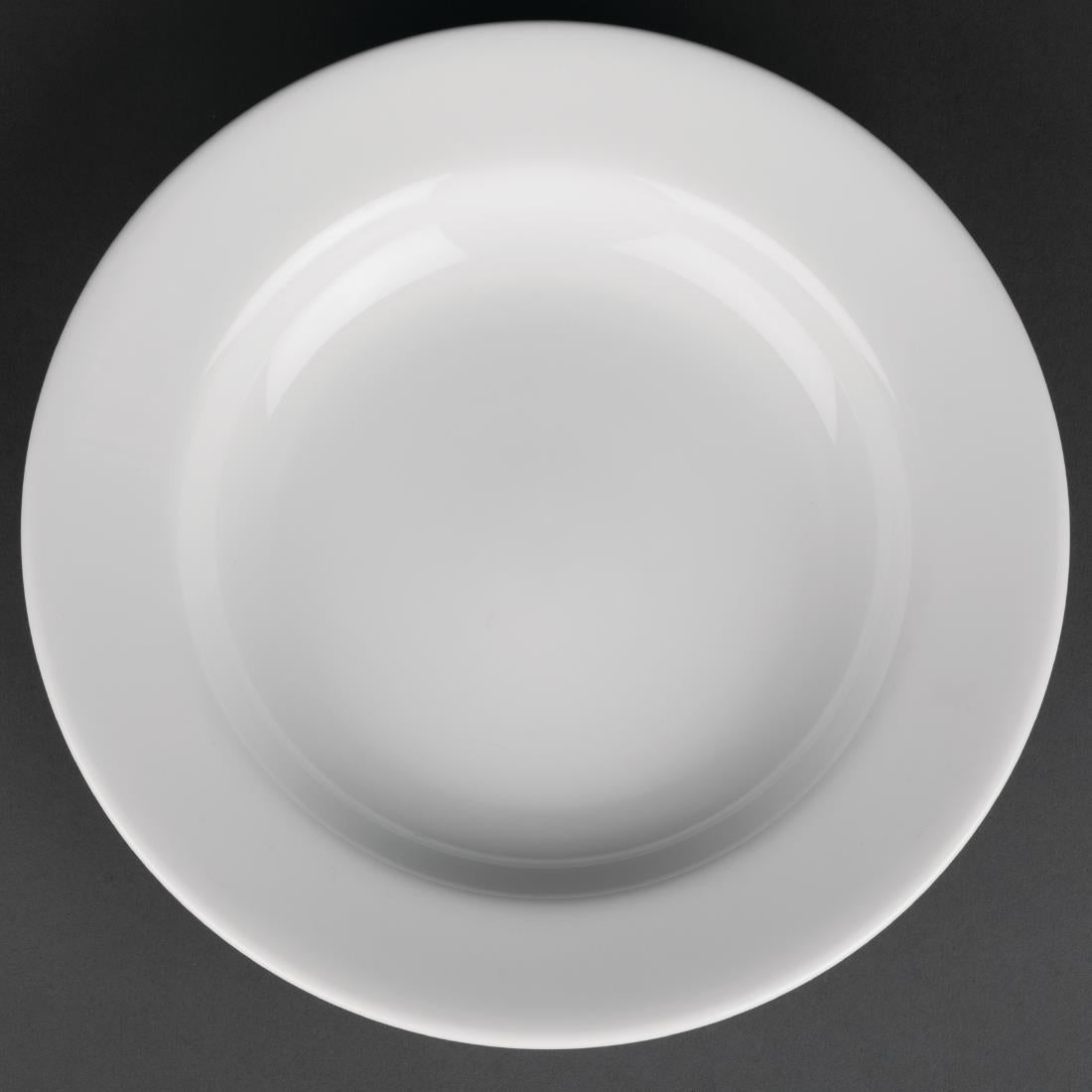 Royal Porcelain Classic White Soup Plates 235mm (Pack of 12) - CG062 Plates Royal Porcelain