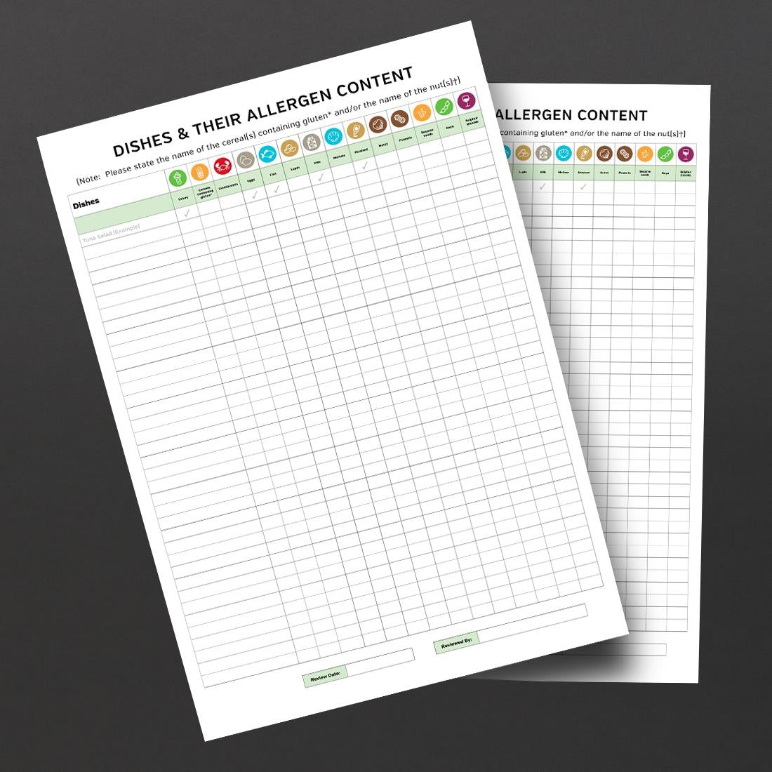 Chef Dishes Allergy Awareness Staff Guidance A2 Framed Poster (Pack of 3 Posters) - CG200 Mileta