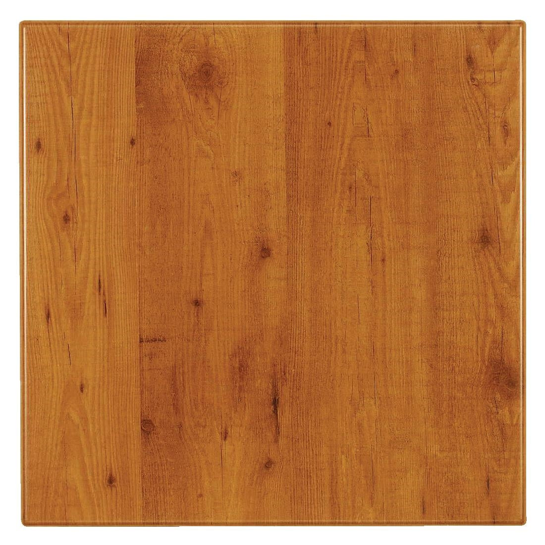Werzalit Pre-drilled Square Table Top Pine 700mm - CG713 Wood Effect Table Tops Werzalit