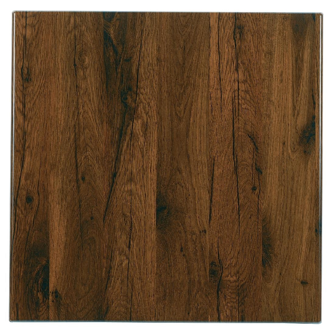 Werzalit Pre-drilled Square Table Top Antique Oak 800mm - GR515 Wood Effect Table Tops Werzalit