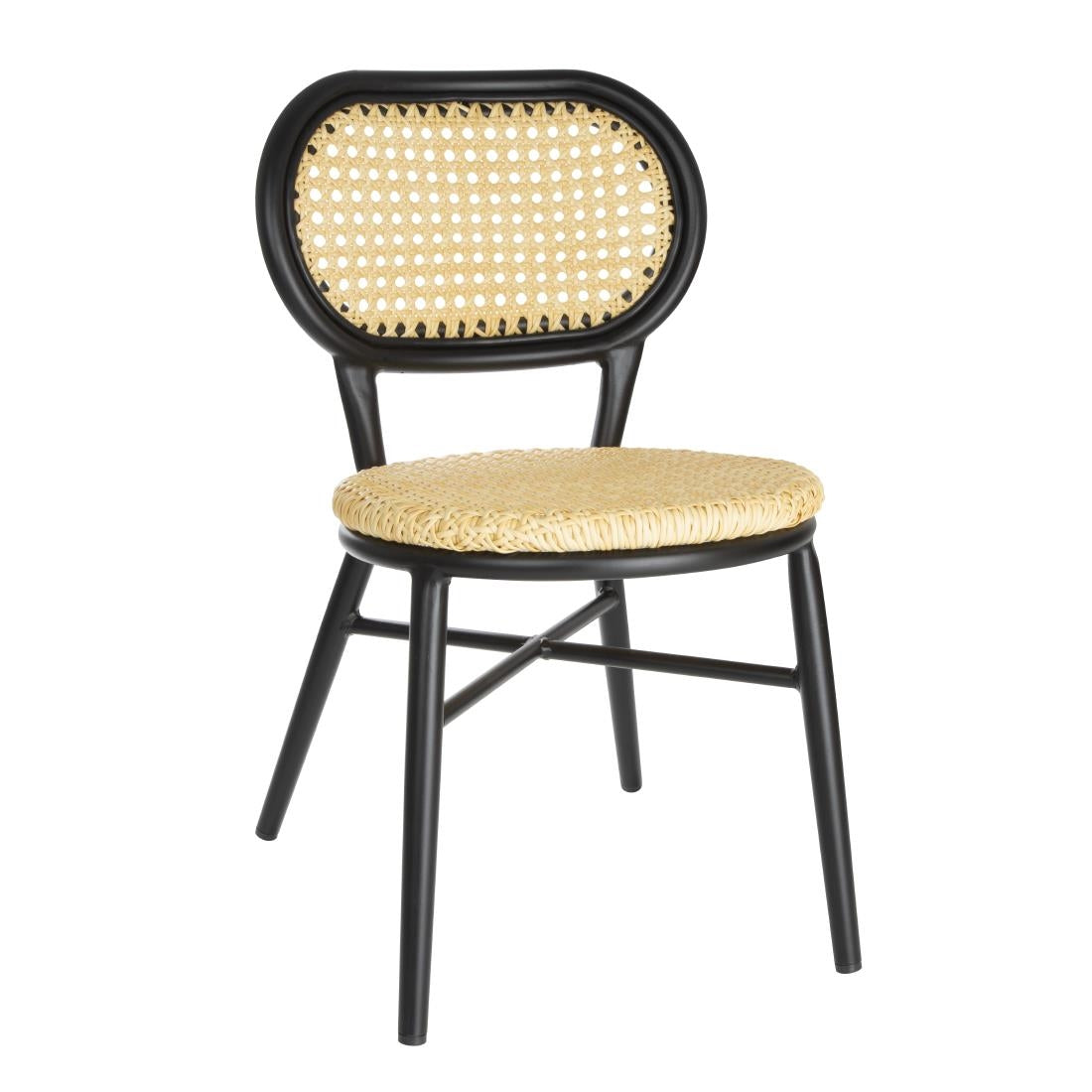 Bolero Marston Rattan Side Chair (Pack of 2) - CH113 Rattan & Wicker Effect Chairs Bolero