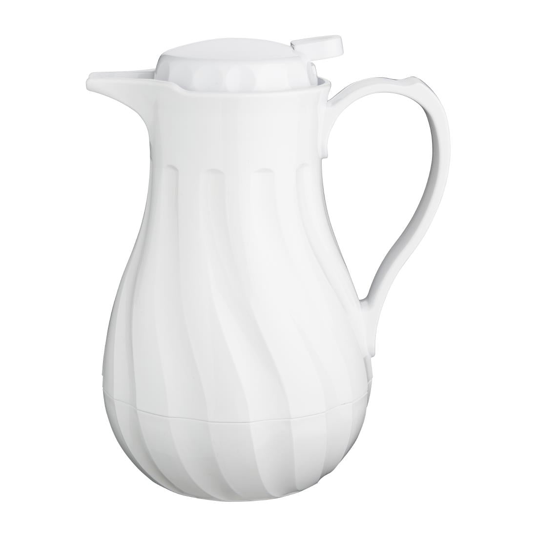 Olympia Insulated Swirl Jug White 1.2Ltr - CH119 Olympia