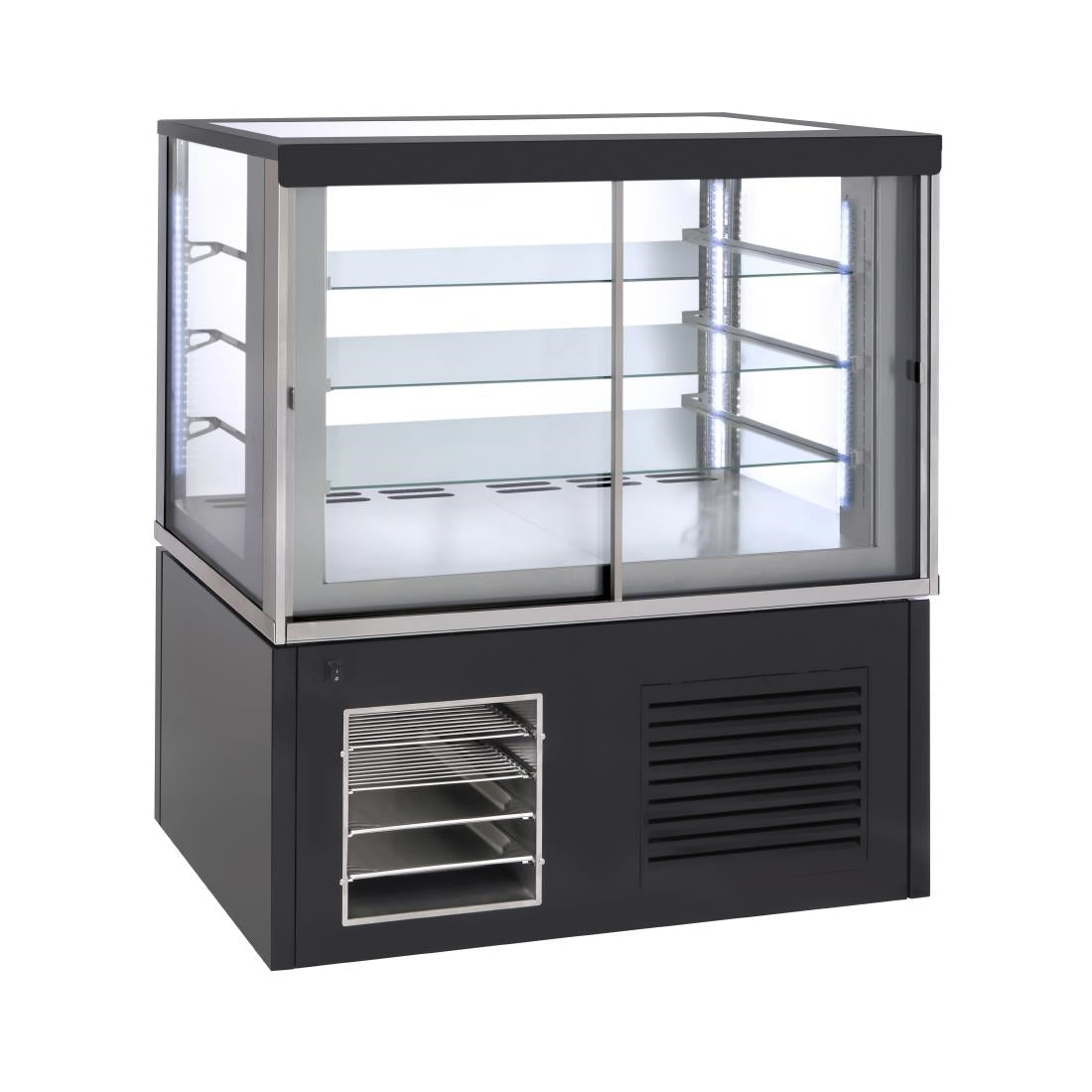 Roller Grill Panoramic Refrigerated Display Cabinet FSC1200 Black - CH130 Roller Grill