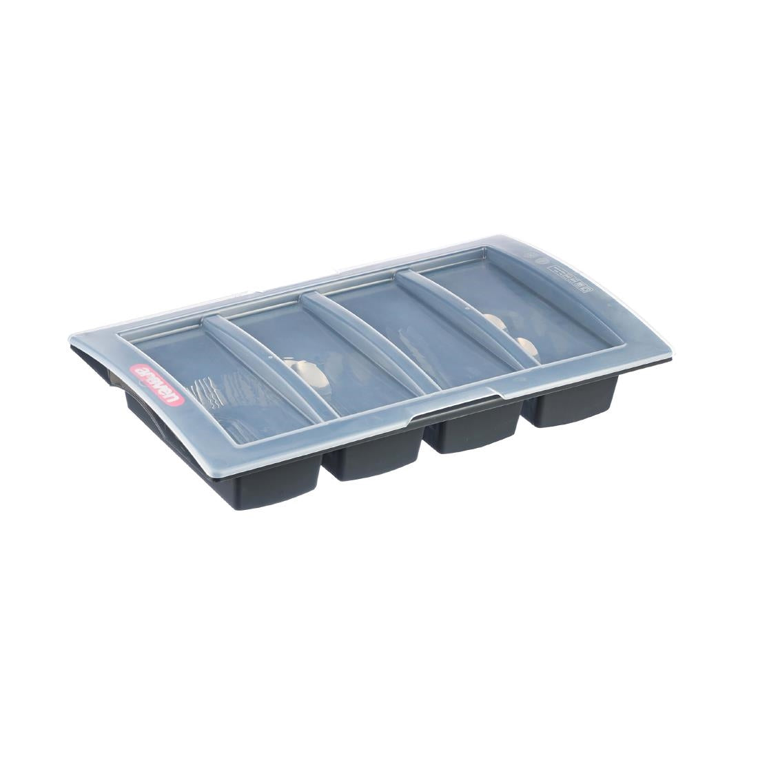 Araven Dark Grey Cutlery Tray with Lid - CH934 Araven