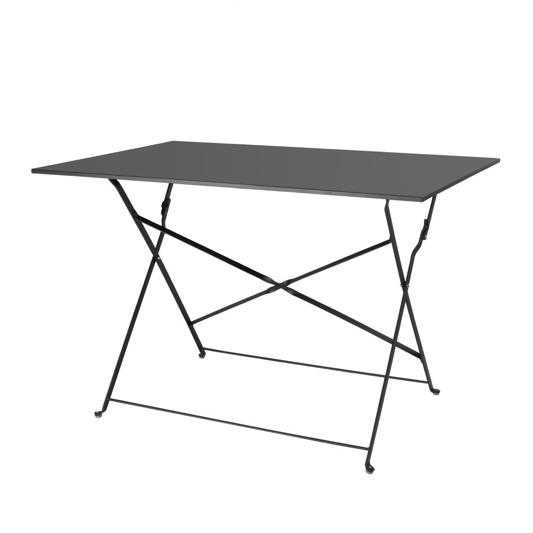 Bolero Perth Black Pavement Style Folding Table 1100x700mm - CH968 Bolero