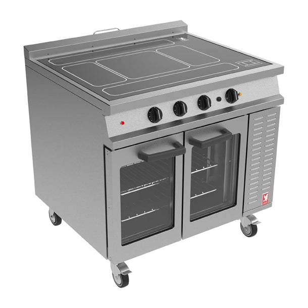 Falcon Dominator Plus Solid Top Induction Oven Range on Castors E3917I - CJ253 Falcon