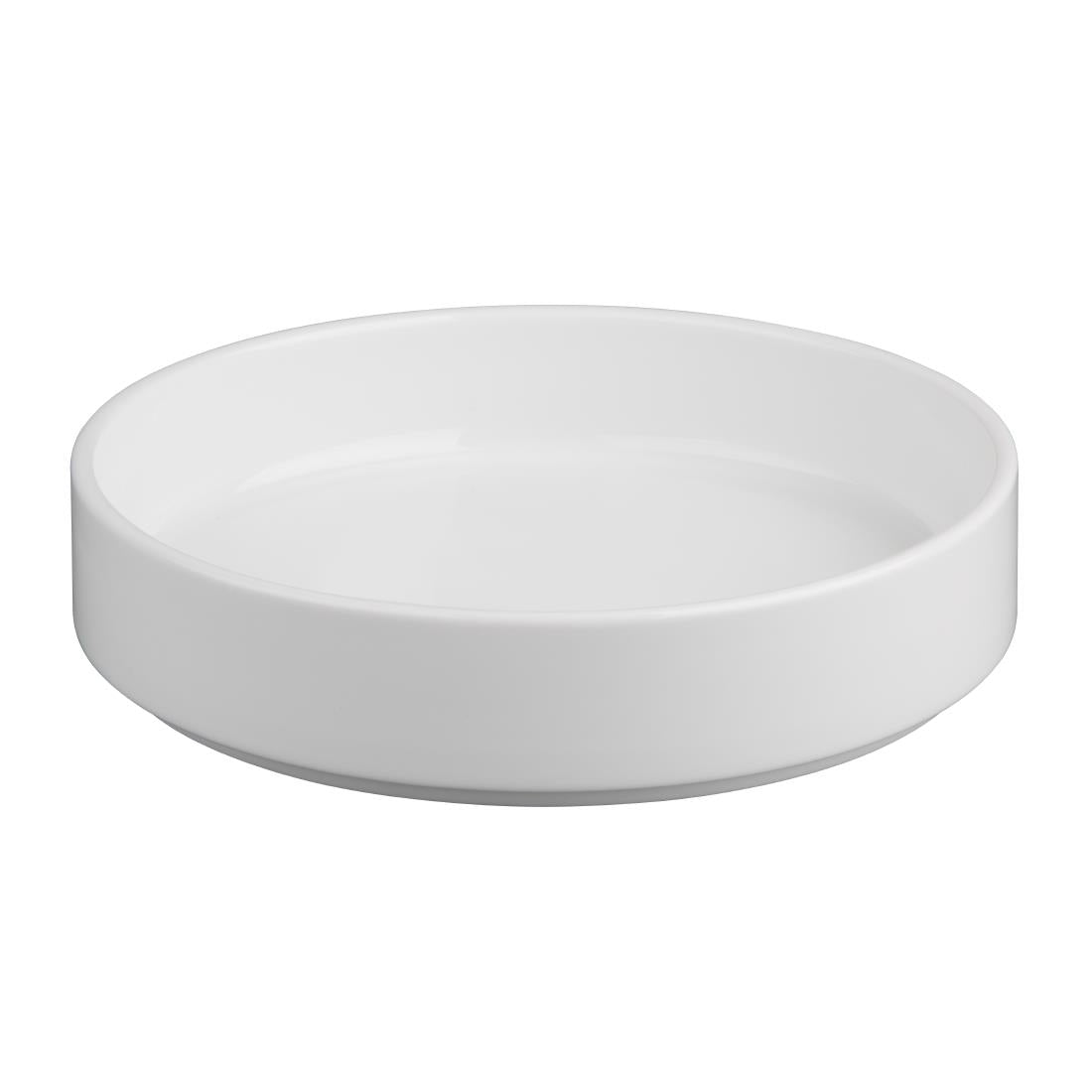 Olympia Whiteware Flat Walled Bowls 215mm (Pack of 4) - CK071 Bowls Olympia