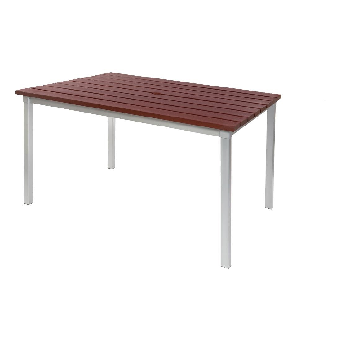 Enviro Outdoor Walnut Effect Faux Wood Table 1250mm - CK812 Faux Wooden Tables Gopak