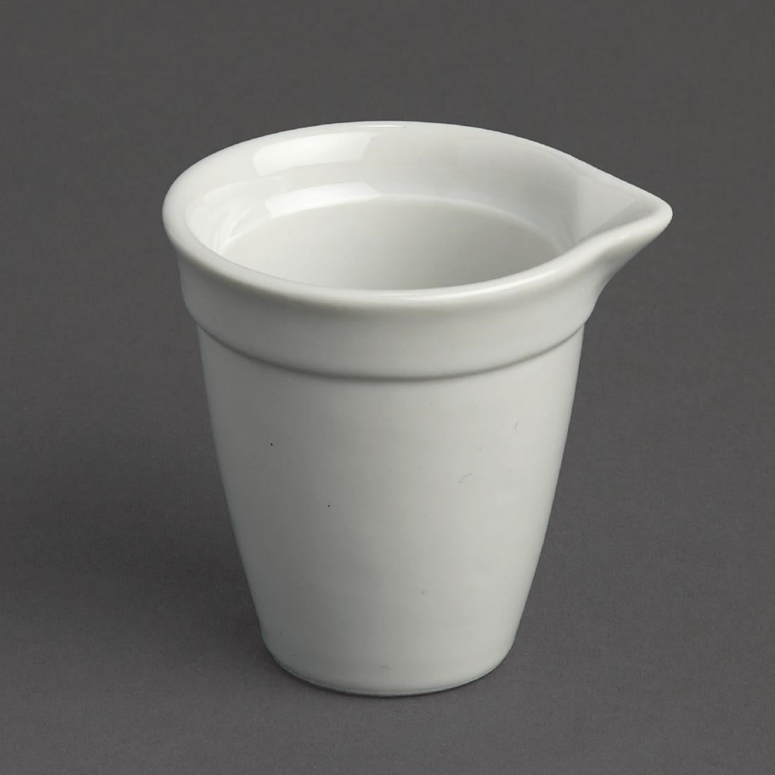 Olympia Whiteware Bistro Milk Jug White 42ml (Pack of 12) - CL114 Olympia Crockery Olympia