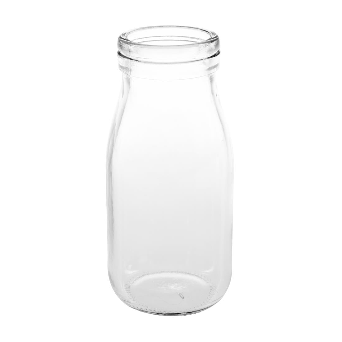 Olympia Glass Milk Bottles 200ml (Pack of 12) - CL141 Cocktail Glasses Olympia