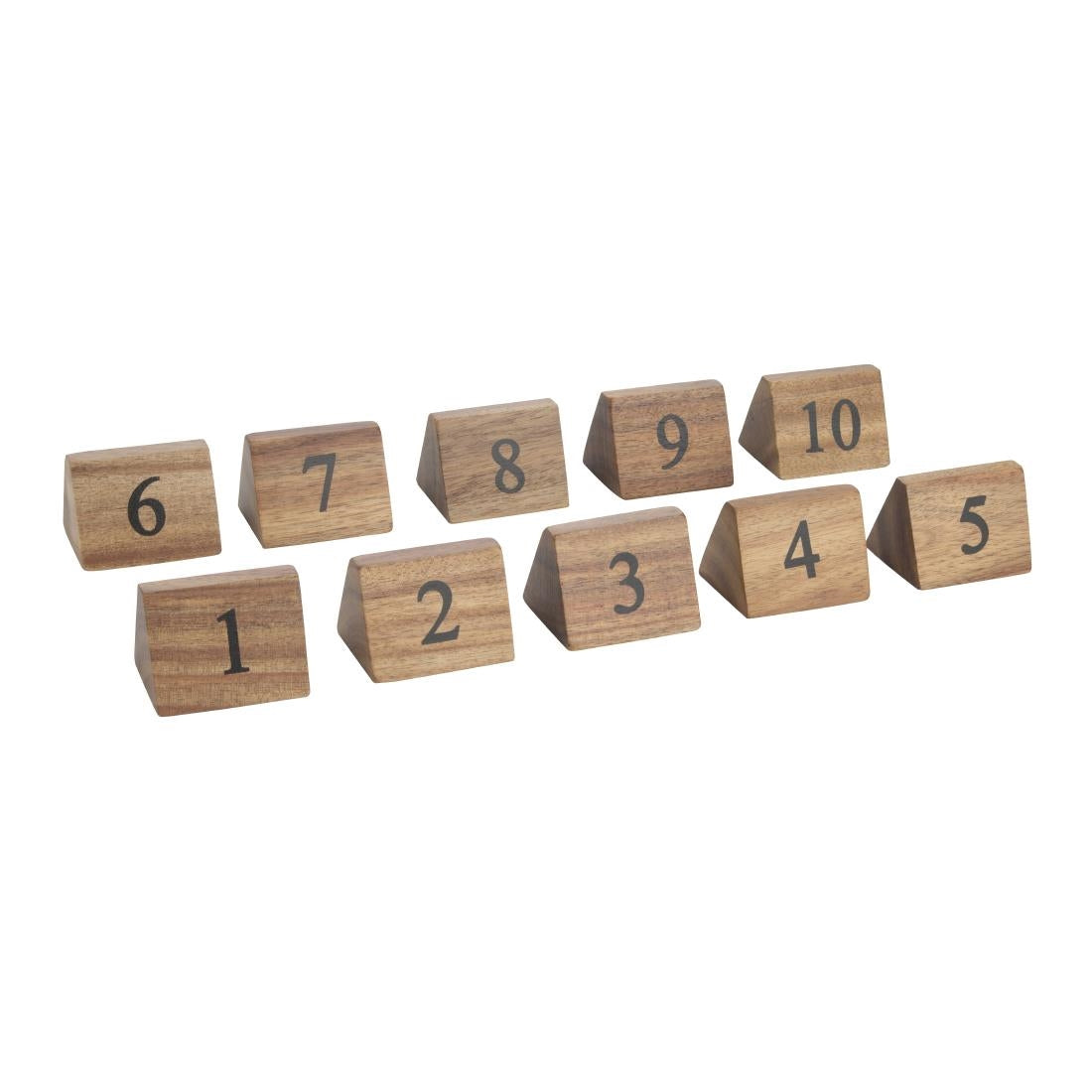 Olympia Acacia Table Number Signs Numbers 1-10 - CL392 Olympia