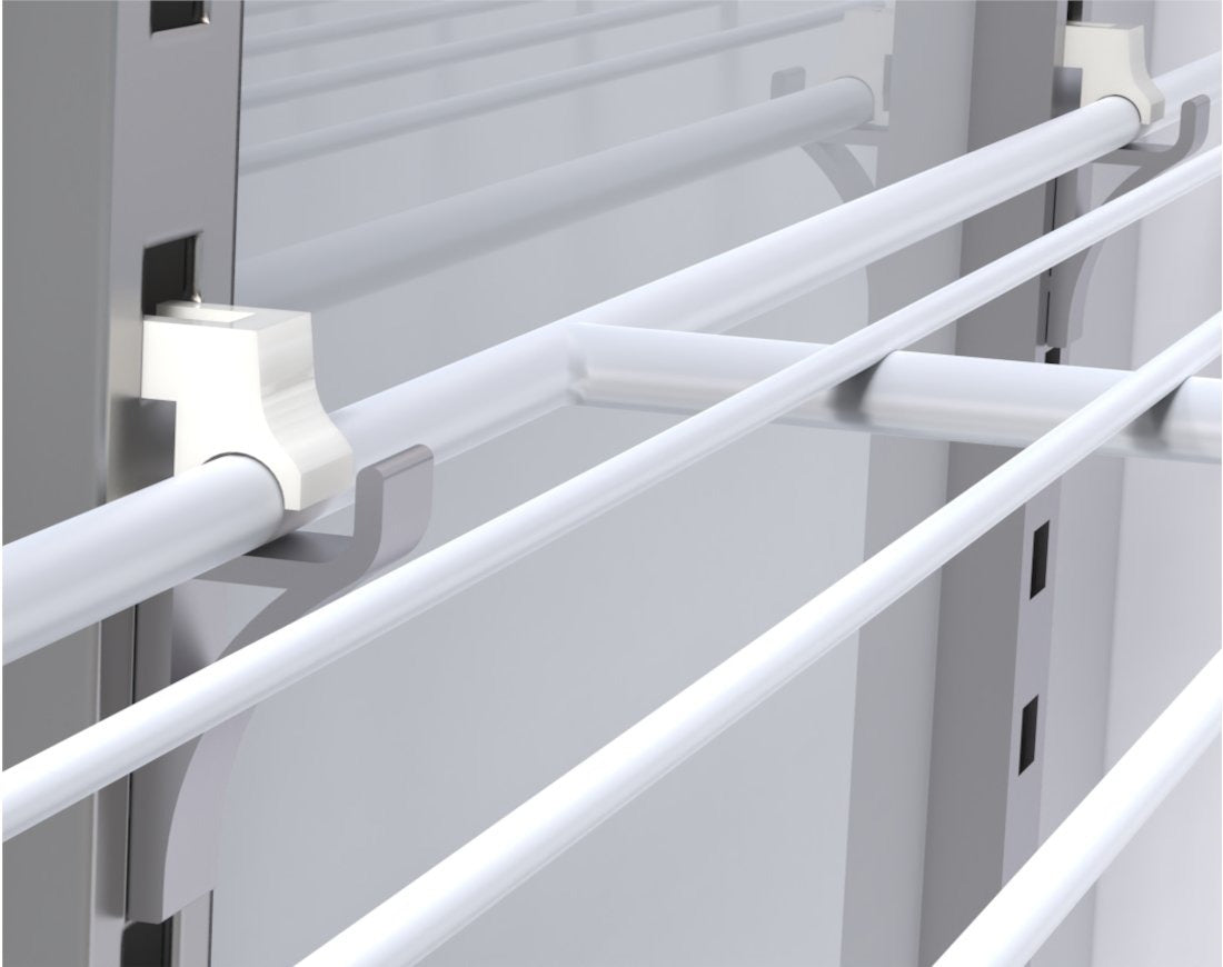 Empire Premium Double Hinged Door Display Cooler with Merchandising Canopy - SS-P688WB-A-EE Upright Double Glass Door Chillers Empire