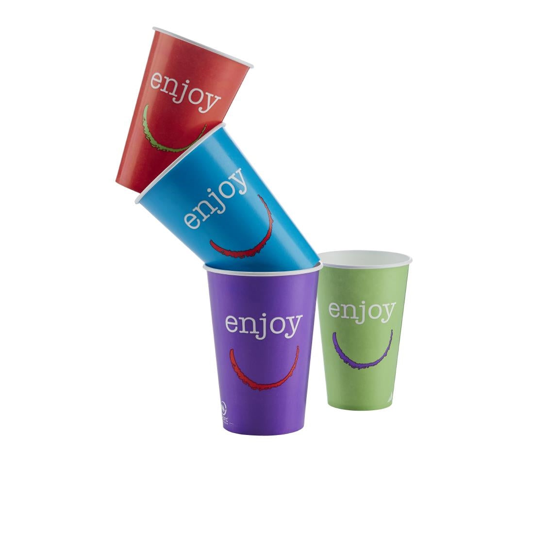 Huhtamaki Enjoy Paper Cold Cups 340ml / 12oz (Pack of 1900) - CD786 Disposable Cups Huhtamaki