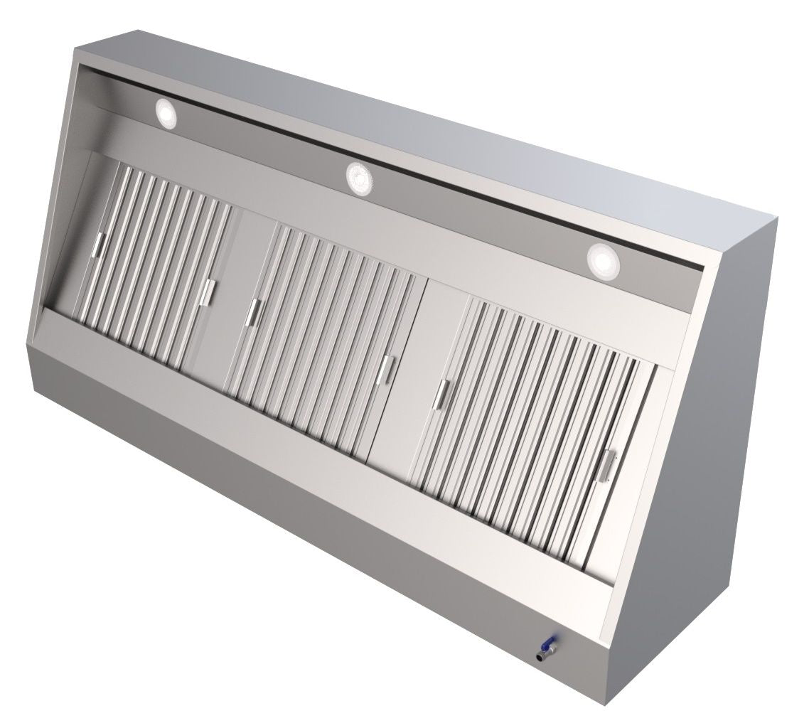 Combisteel Stainless Steel Wall-Mounted Extraction Hood 2400mm Wide x 1100mm Deep *Transport On Request* - 7333.1150 Kitchen Canopies & Cooker Hoods Combisteel