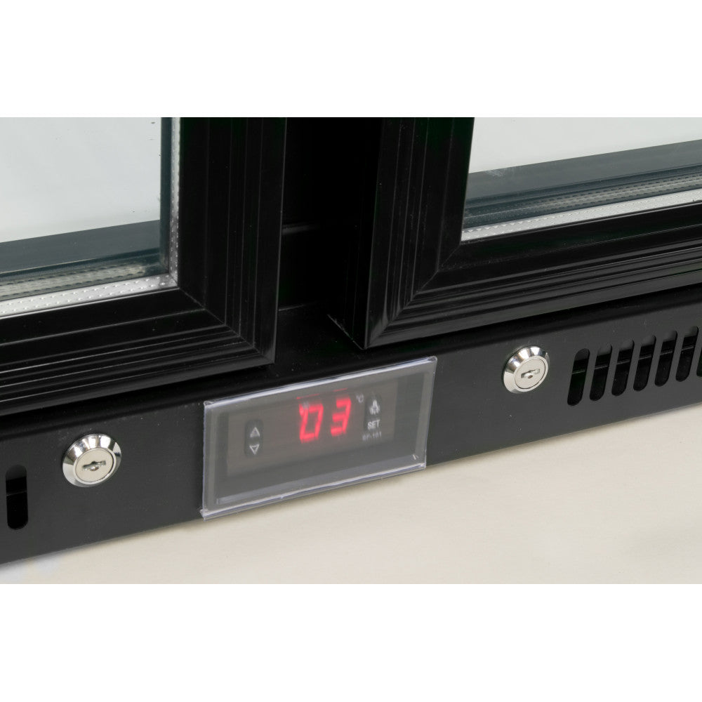 Prodis NT1BHLO-HC single door low profile bottle cooler black finish Single Door Bottle Coolers Prodis