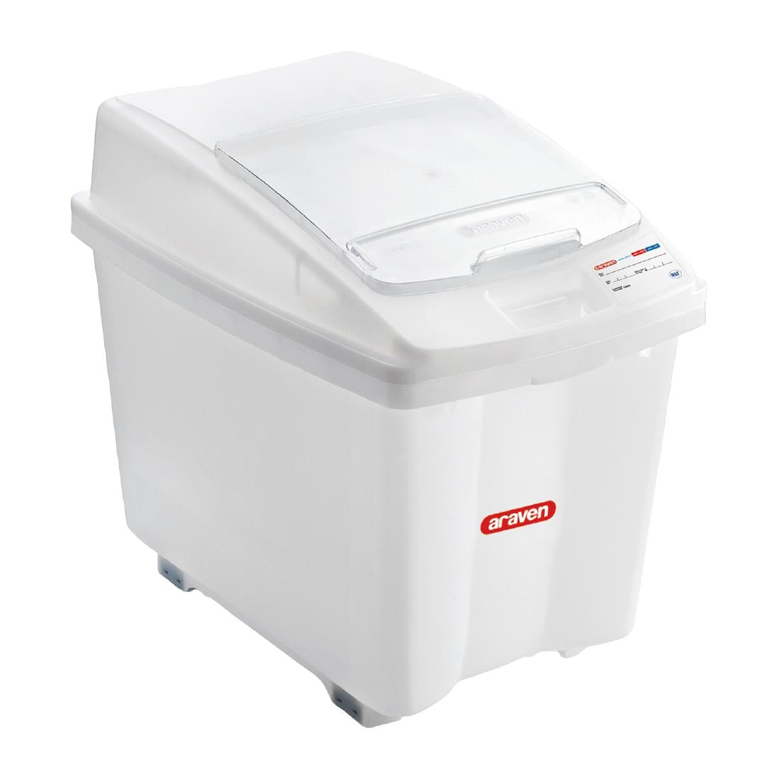 Araven Transparent Mobile Ingredient Bin 80Ltr - CR976 Araven