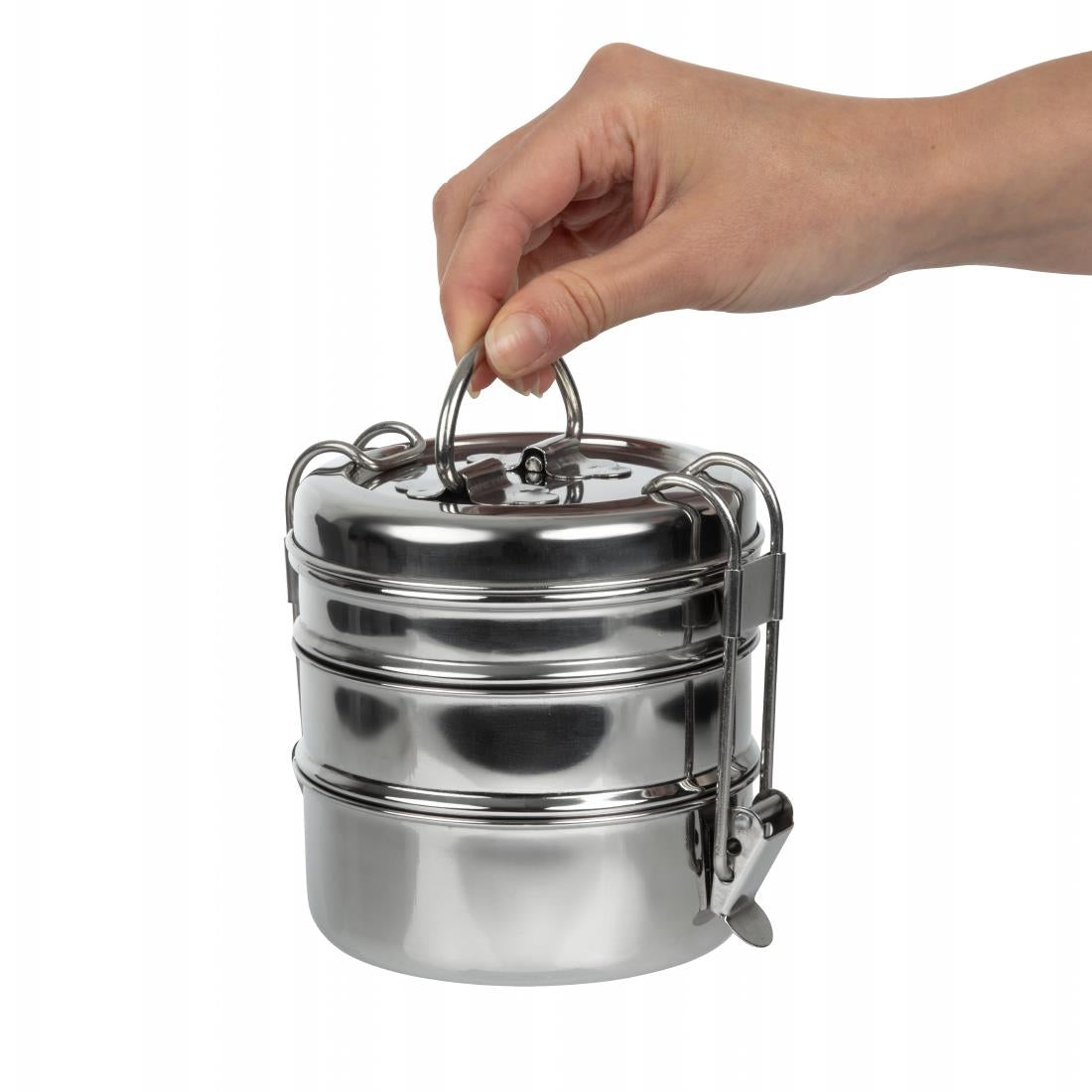 Utopia 3 Tier Tiffin Tin 115mm (Pack of 6) - CS079 Utopia