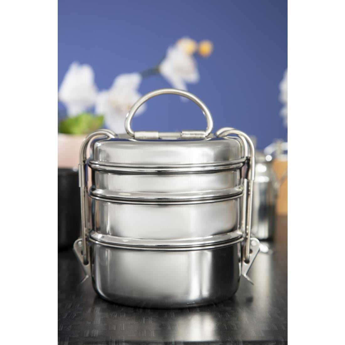 Utopia 3 Tier Tiffin Tin 115mm (Pack of 6) - CS079 Utopia