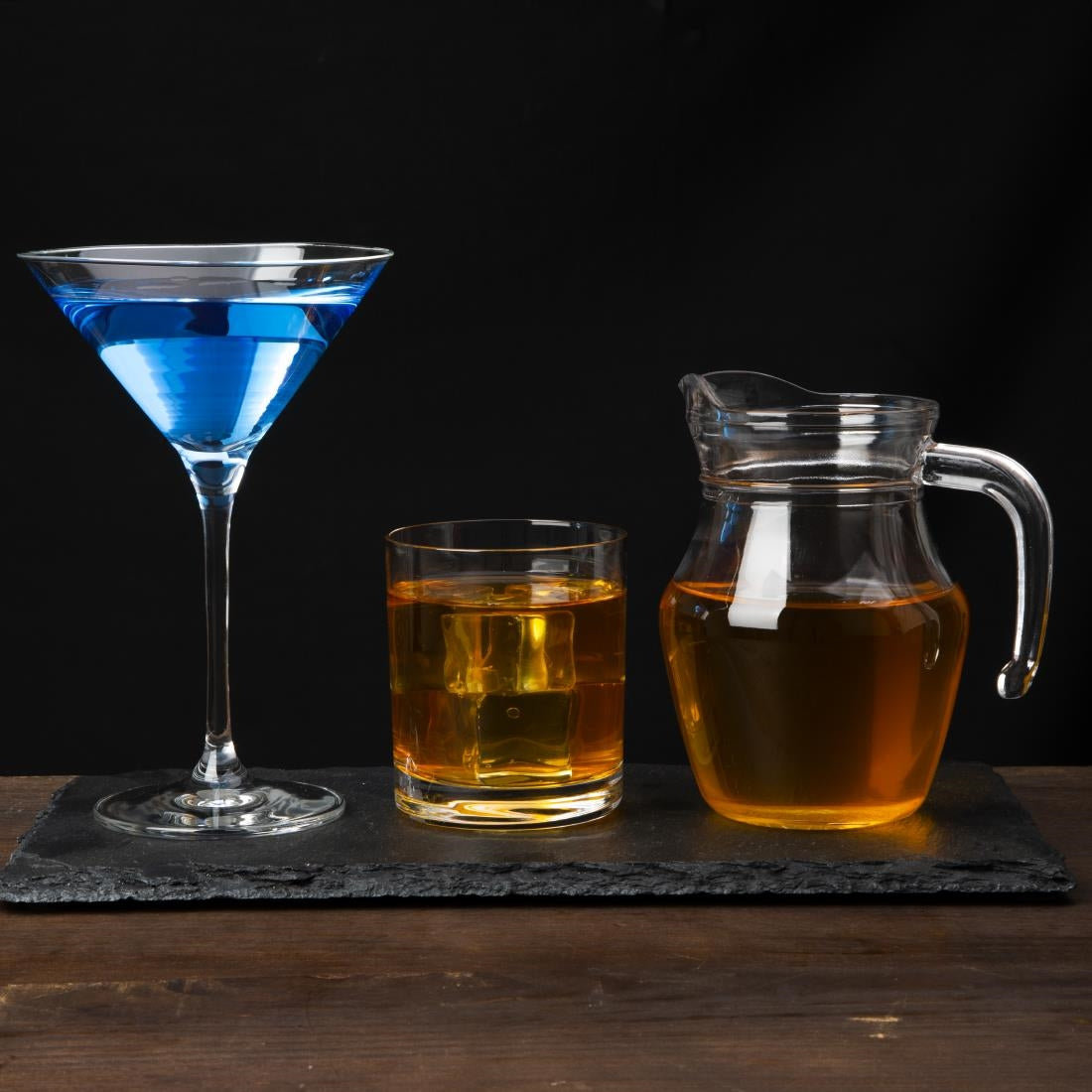 Olympia Campana One Piece Crystal Martini Glass 260ml (Pack of 6) - CS497 Cocktail Glasses Olympia